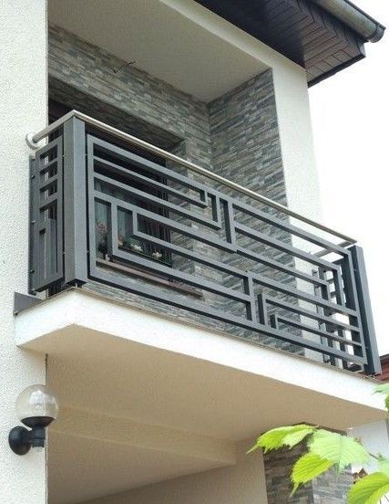 Protective and decorative steel balcony grill